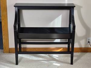 Contemporary Black Console Table with Lower Shelf
