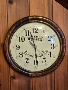 Waltham Railroad Station Style Wall Clock