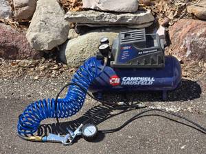 Campbell Hausfeld Air Compressor with Hose and Gauge