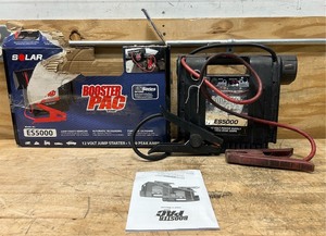 Booster PAC Industrial-Grade 12 Volt Jump Starter and Power Source, 1500 Peak Amps, Model# ES5000 #167764 Msrp $219.99 read description