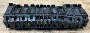 GE Circuit Breakers 20A amp 1 and 2-Pole Unit lot of 11