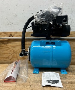 BURCAM Shallow Well Jet Pump and Pressure Tank System Model 506221P read description