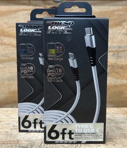 Trend Logic Elite 6ft Type C to USB C lot of 2
