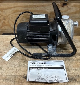 Ironton SprinklerBooster Pump, 1200 GPH, 1 HP, 1in. Ports #107795 Msrp $169.99 see description