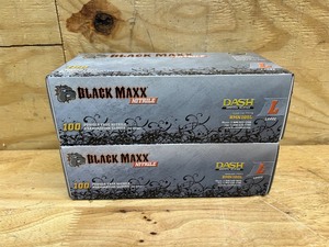 DASH Black Maxx Nitrile Disposable Exam Grade Disposable Gloves, Black, 5 mil, 100Box, Large (lot of 2)