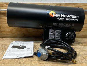 Mr. Heater MH125FAV 125,000-BTU Forced-Air Propane Heater, Black Msrp $209.99 see description