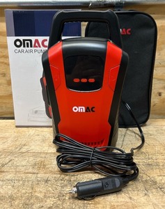 OMAC 12V Portable Digital Tire Inflator with LED Light, 150 PSI, Model# 96CP002BR #6738057 see description