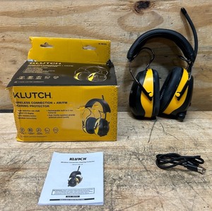 Klutch Hearing Protection Earmuffs with 25dB NRR, Wireless Connectivity and AMFM see description