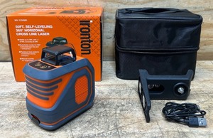 Ironton 50ft. Self-Leveling 360  Horizontal Cross Line Laser Level #5724500 Msrp $119.99