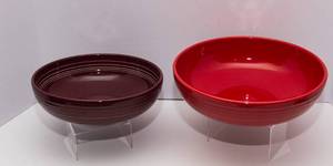 Set of Two Fiesta Serving Bowls  Cinnabar & Scarlet
