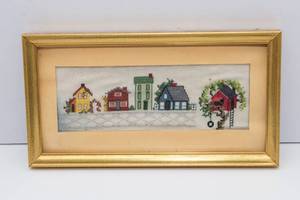 Vintage Handmade Cross-stitch Artwork