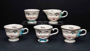 1996 Limited Edition Baileys Irish Cream Winking Cup Set with Creamer