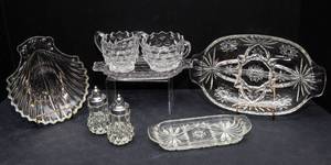 Variety of Intricate Cut Glassware