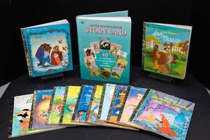 Set of Vintage Little Golden Books  Disney Titles  Storyland Collection