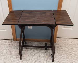 Rolling Table with Fold-Down Leaves  Compact Utility Table