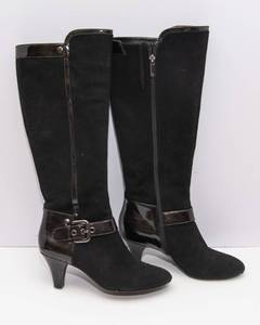 Circa by Joan & David Carita Black Leather Boots  Womens Size 7.5