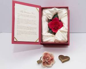 Roman Inc. Holiday Traditions The Christmas Rose with Additional Rose & Heart