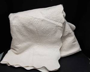 White 100% Cotton Coverlet