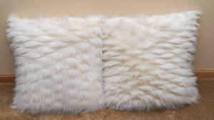 Set of Two Fluffy Decorative Pillows