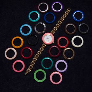 Vintage Gucci Bezel Watch  Interchangeable Color Disc Set (23 Discs, 7)