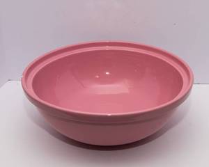 Large Pink Ceramic Dough Bowl  14.5 Diameter