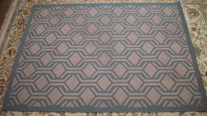 Safavieh Courtyard Collection IndoorOutdoor Rug  Beige & Aqua (53 x 77)