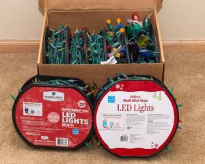 Set of 7 Strands Multi-Color Christmas Lights