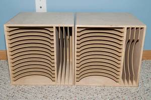 Set of 2 Wooden Craft Paper Organizers