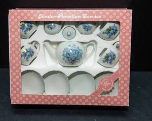 Vintage Reutter West Germany Fine Porcelain Childs Tea Set  In Box