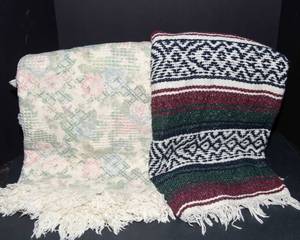 Two Cotton Throw Blankets