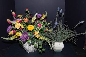 Set of Two Faux Floral Arrangements