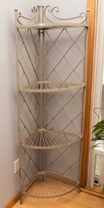 Metal Corner Plant Stand  Taupe (67 Tall)