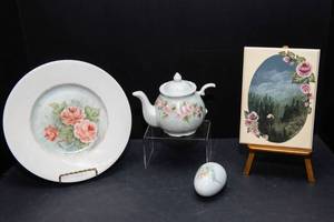 Handpainted Ceramics & Artwork Assortment