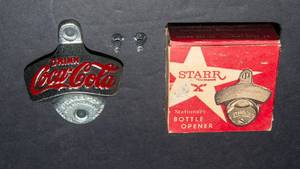 Vintage Starr X Coca-Cola Wall-Mounted Bottle Opener  Brown Mfg Co. with Original Box