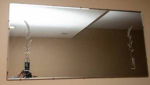 Etched Wall Mirror  48 x 24