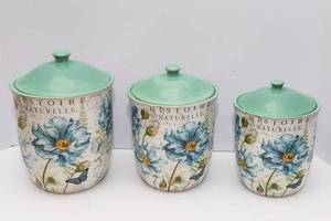 Certified International Tuileries Garden 3-Piece Canister Set