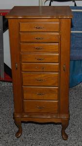 Powell Oak Jewelry Armoire