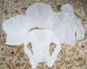 Womens White Tops & Shawl Set - Cabi and Coldwater Creek