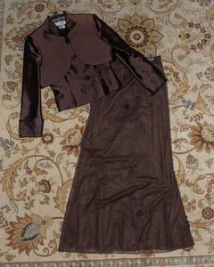 Jovani Formal Outfit  3 Piece Set (Brown, Size 14)