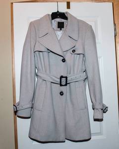 The Limited Wool Blend Coat  CreamTaupe, Size Large