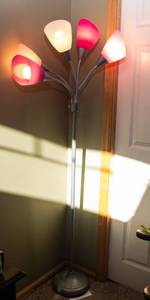 Pink Multi-Light Floor Lamp