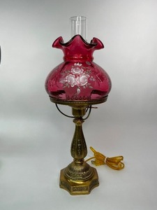 Fenton Cranberry Table Lamp