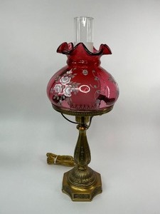 Fenton Cranberry Table Lamp