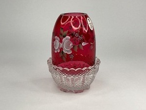 Fenton 100 Anniversary Rose Fairy Lamp