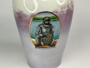 The Jonroth Studios Scuba Deep Sea Sponge Diver Ceramic Vase -Tarpon Springs, Florida