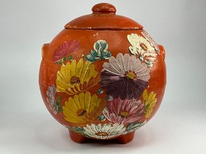 Ransburg Pottery Orange Cookie Jar