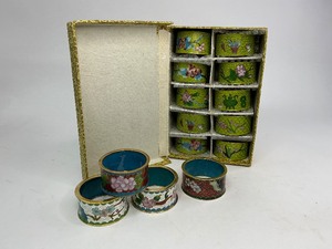 Chinese Cloisonn Napkin Rings