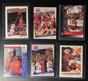 Michael Jordan 6-Card Chicago Bulls Basketball Card Lot (1)