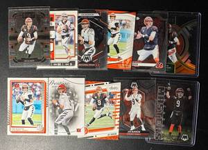 Joe Burrow 11-Card Cincinnati Bengals Football Card Lot