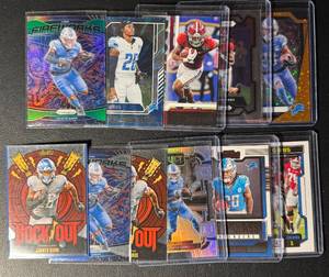 Jahmyr Gibbs 11-Card Detroit Lions Football Card Lot (Few RCs)